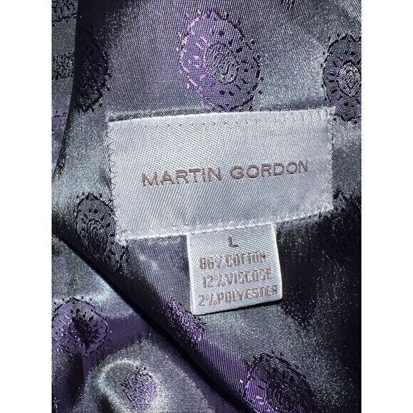 Men's Navy Blue Martin Gordon Cotton and Viscose Jacket Blazer Size Large - Picture 7 of 9